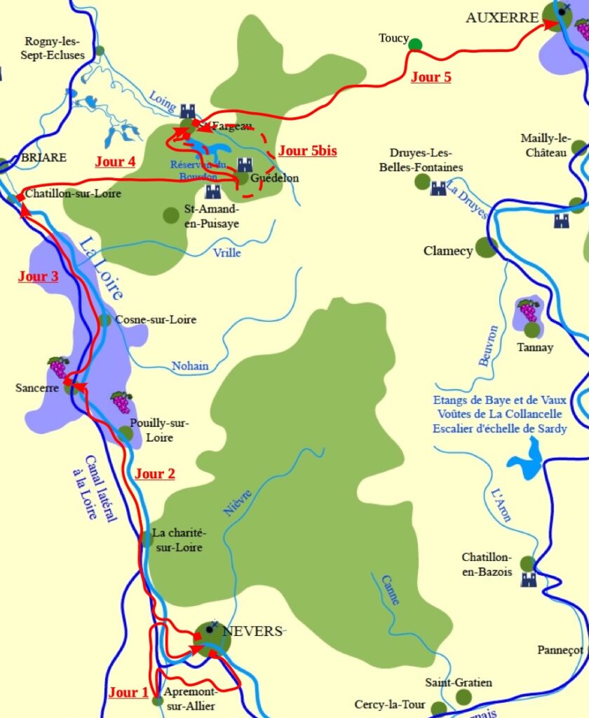 Loire à vélo en Bourgogne